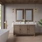 James Martin Vanities Portland 60" Double Bathroom Vanity in Whitewashed Walnut with Single Hole 3 cm White Zeus Quartz Top and Rectangular Sinks, , large
