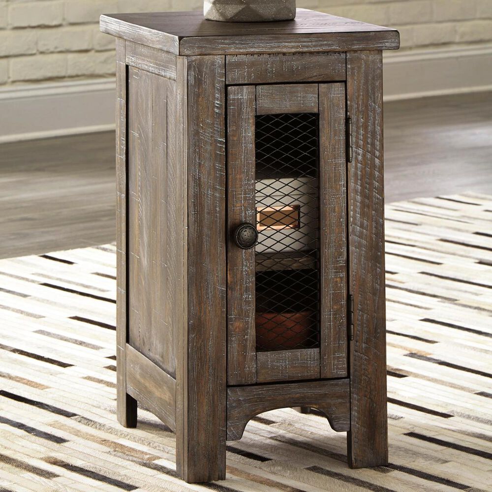 Signature Design by Ashley Danell Ridge Chairside Table in Distressed Rustic Brown, , large