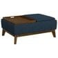 Emerald Home Furnishings Aria Storage Ottoman with Tray in Navy Storm, , large