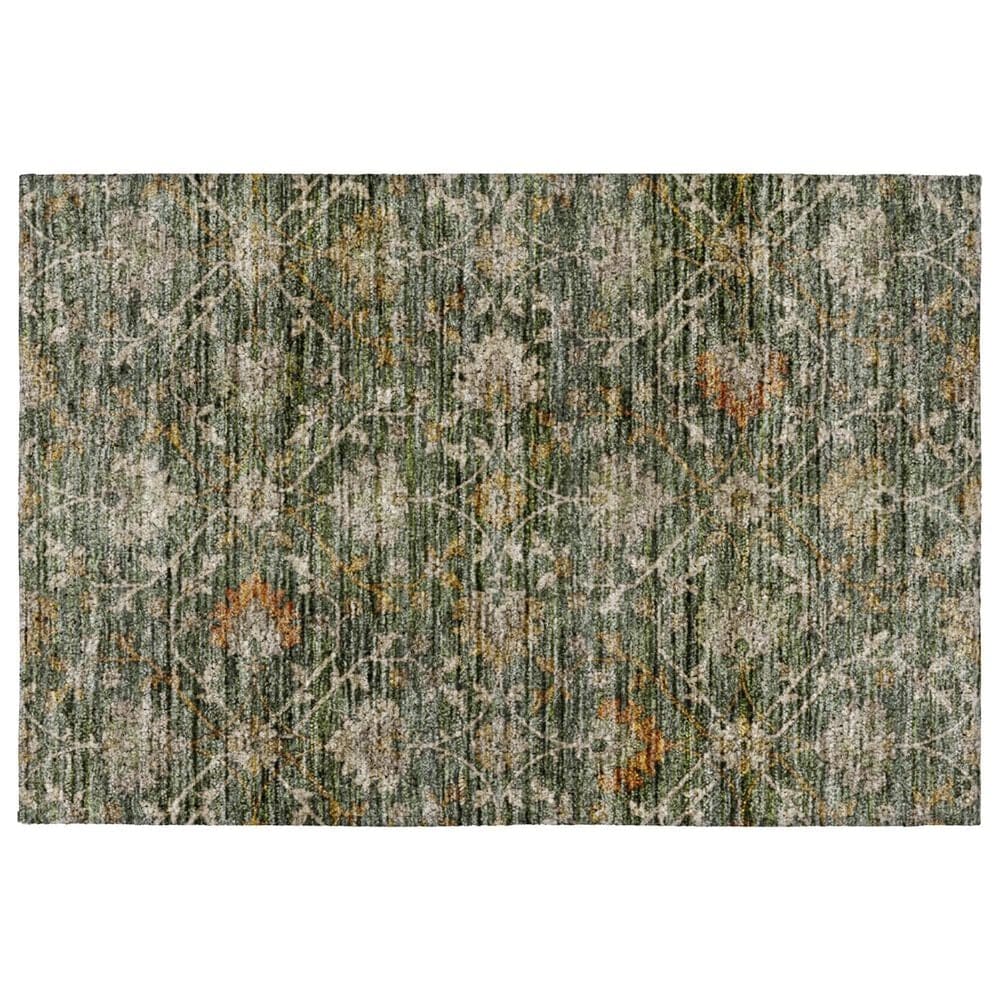 Dalyn Rug Company Silk Road Basil, Green, Beige, Copper, Gold and Gray 2"6" x 3"10" Area Rug, , large