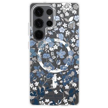 Kate Spade Protective Magnet Hardshell Case for Samsung Galaxy S 2025 Large in Flowerbed Blue, , large