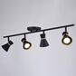 Vaxcel Alto 4-Light Ceiling Spot in Matte Black and Satin Brass, , large