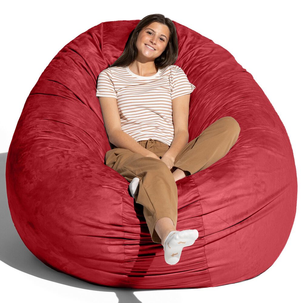 Jaxx 6&#39; Cocoon Large Bean Bag Chair in Cinnabar, , large
