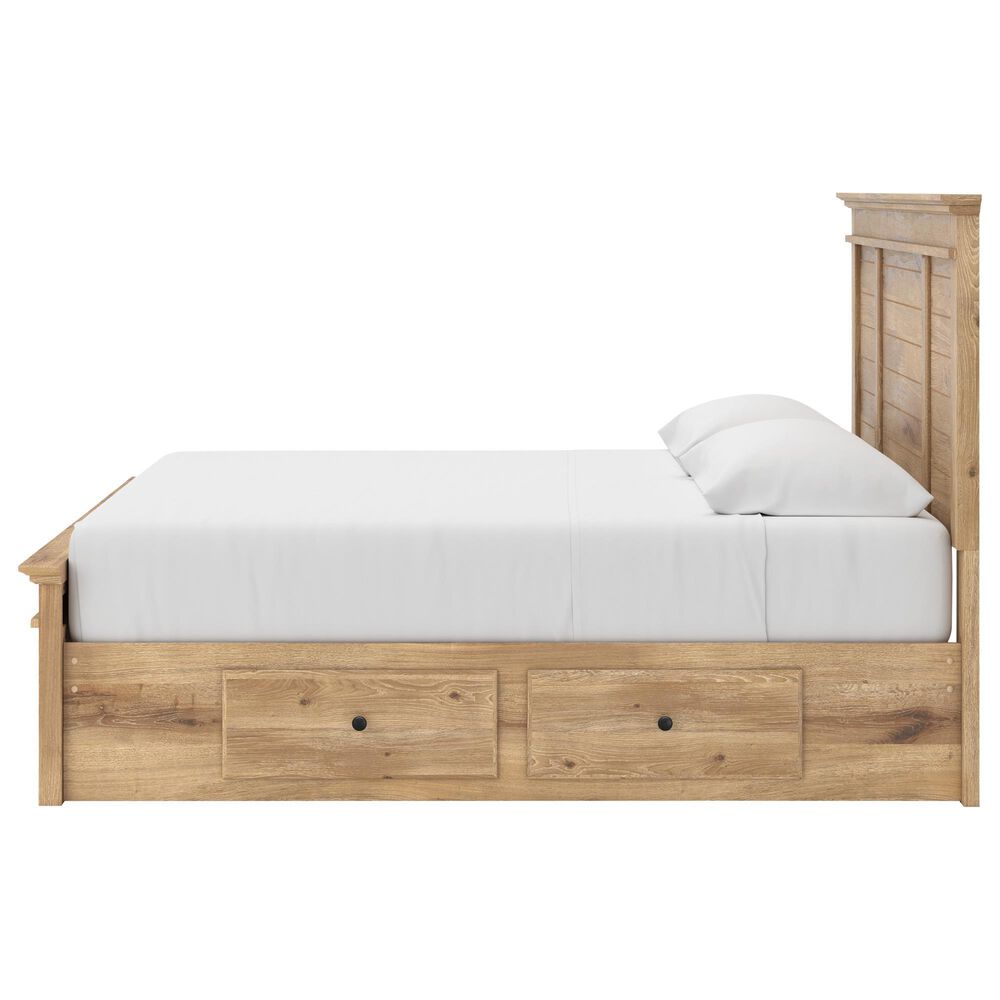Ashley Makidern 4-Piece King Storage Bedroom Set with Four Drawers in Natural Brown, , large