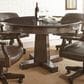 STEVE SILVER Rudy 5-Piece Round Game Table Set in Medium Walnut, , large