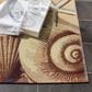 Safavieh Barbados Tropical Beach Seashell 3"3" x 5" Gold and Blue Indoor/Outdoor Area Rug, , large