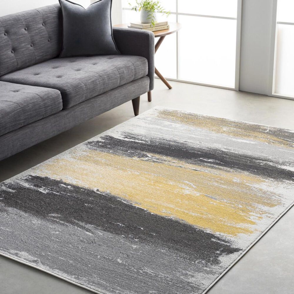 Surya Pepin PEI-1008 7&#39;10&quot; x 11&#39; Gray, Charcoal and Black Area Rug, , large