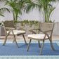 Hearth and Haven Helen Outdoor Dining Chair in Cream (Set of 2), , large