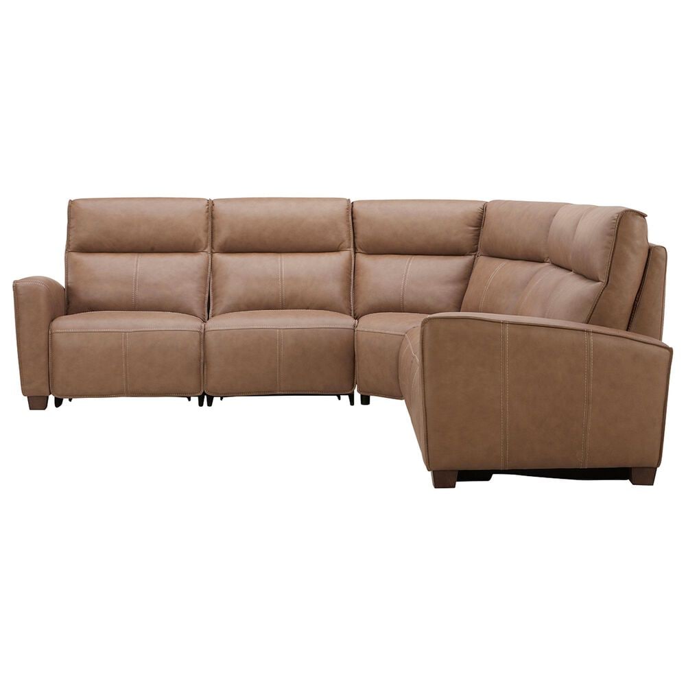 Interlochen 5-Piece Leather Power Reclining Sectional with Power Headrests in Aline Butternut, , large