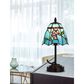 Cal Lighting 13" Tiffany Accent Lamp with Blue Shade in Dark Bronze, , large