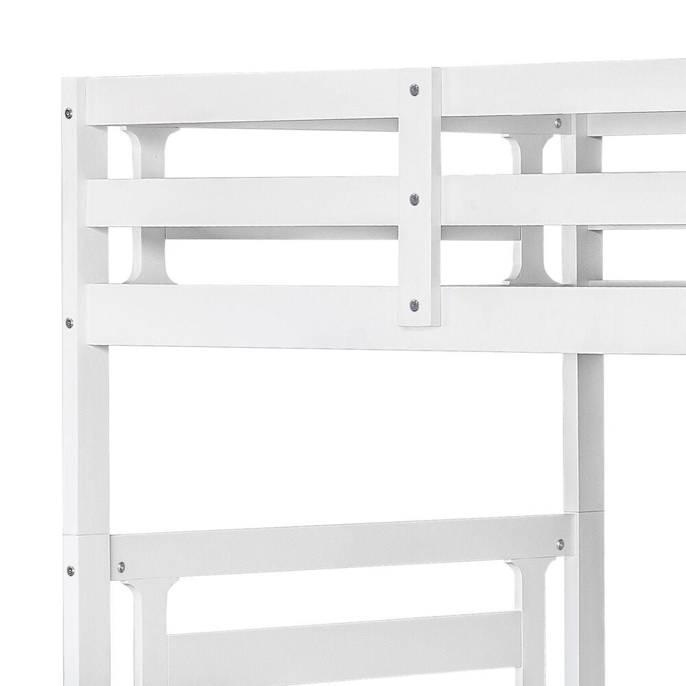 Forest Grove Twin over Twin Bunkbed in White, , large