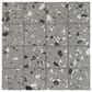 Dal-Tile Poke Smoke Flecks 3" x 3" Straight Joint on 12" x 12" Porcelain Mosaic Sheet, , large