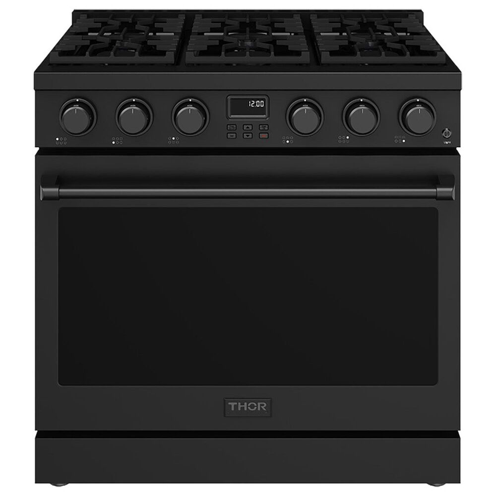 Thor Kitchen 6 Cu. Ft. Contemporary Professional Freestanding Gas Range in Black, , large