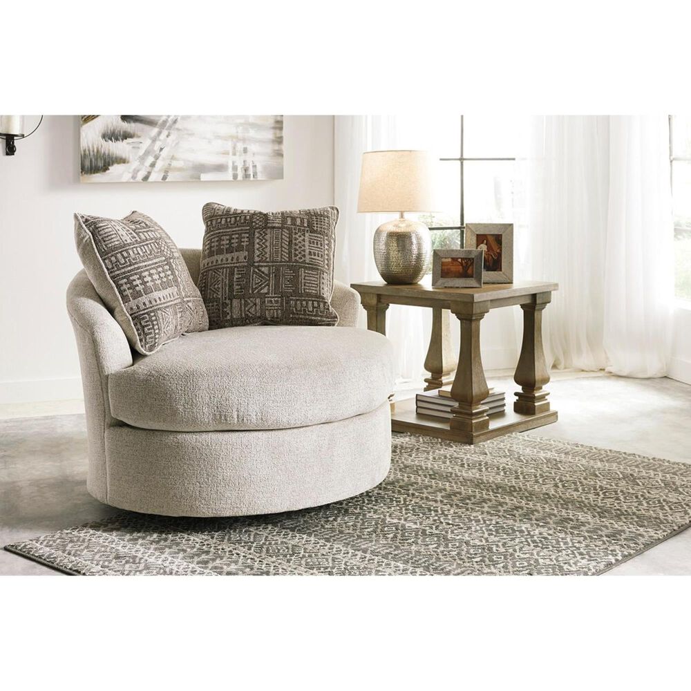 Ashley Soletren Swivel Accent Chair in Stone, , large