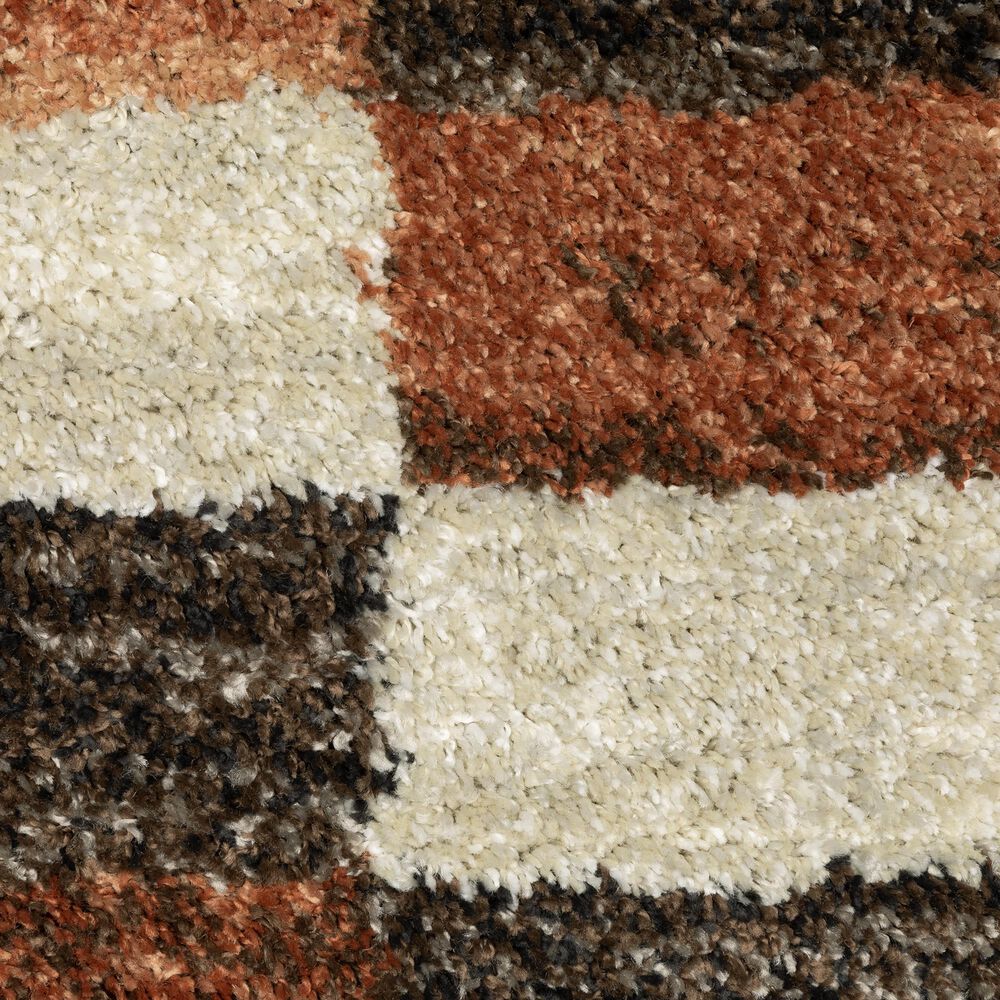 ROW by Oriental Weavers Gemma Brown, Rust and Beige 5'3" x 7' Area Rug, , large