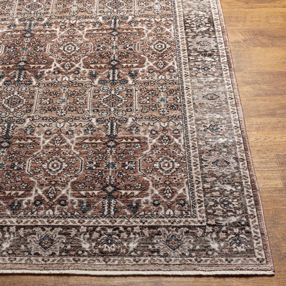 Surya Carlisle Oriental 2&#39;11&quot; x 7&#39;3&quot; Dusty Pink, Medium Brown, Light Gray, Pale Blue, Brown and Cream Runner, , large