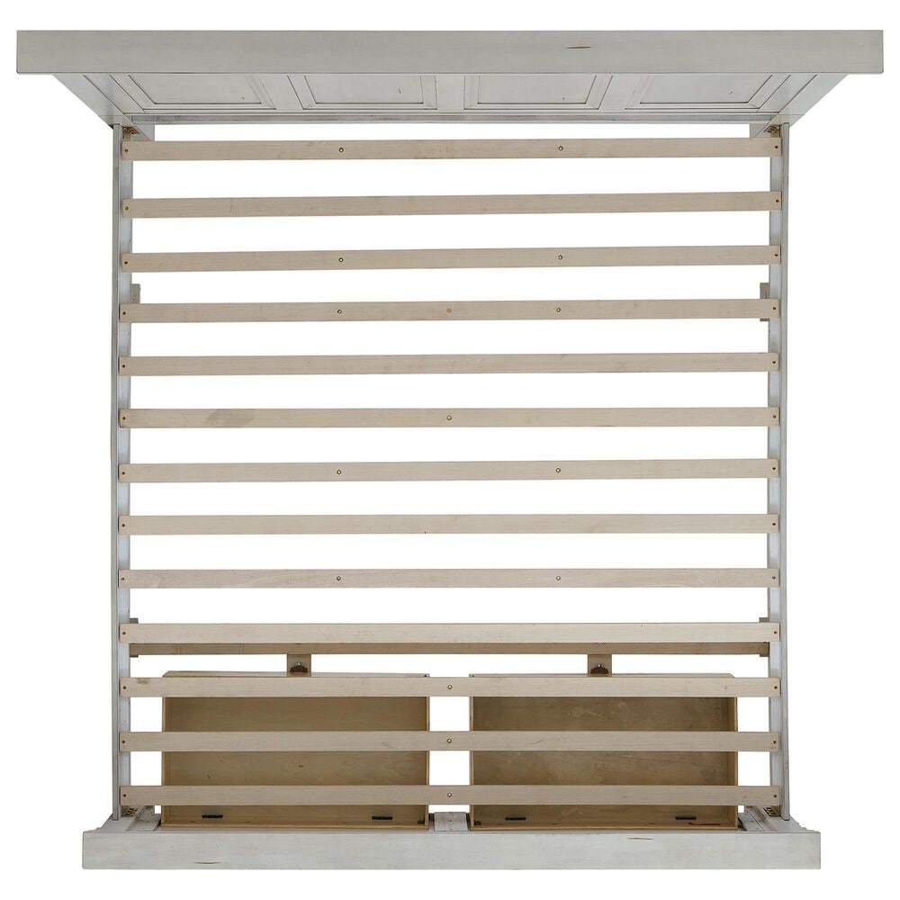 Mayberry Hill McCoy 4-Piece King Storage Bedroom Set in Antique White, , large