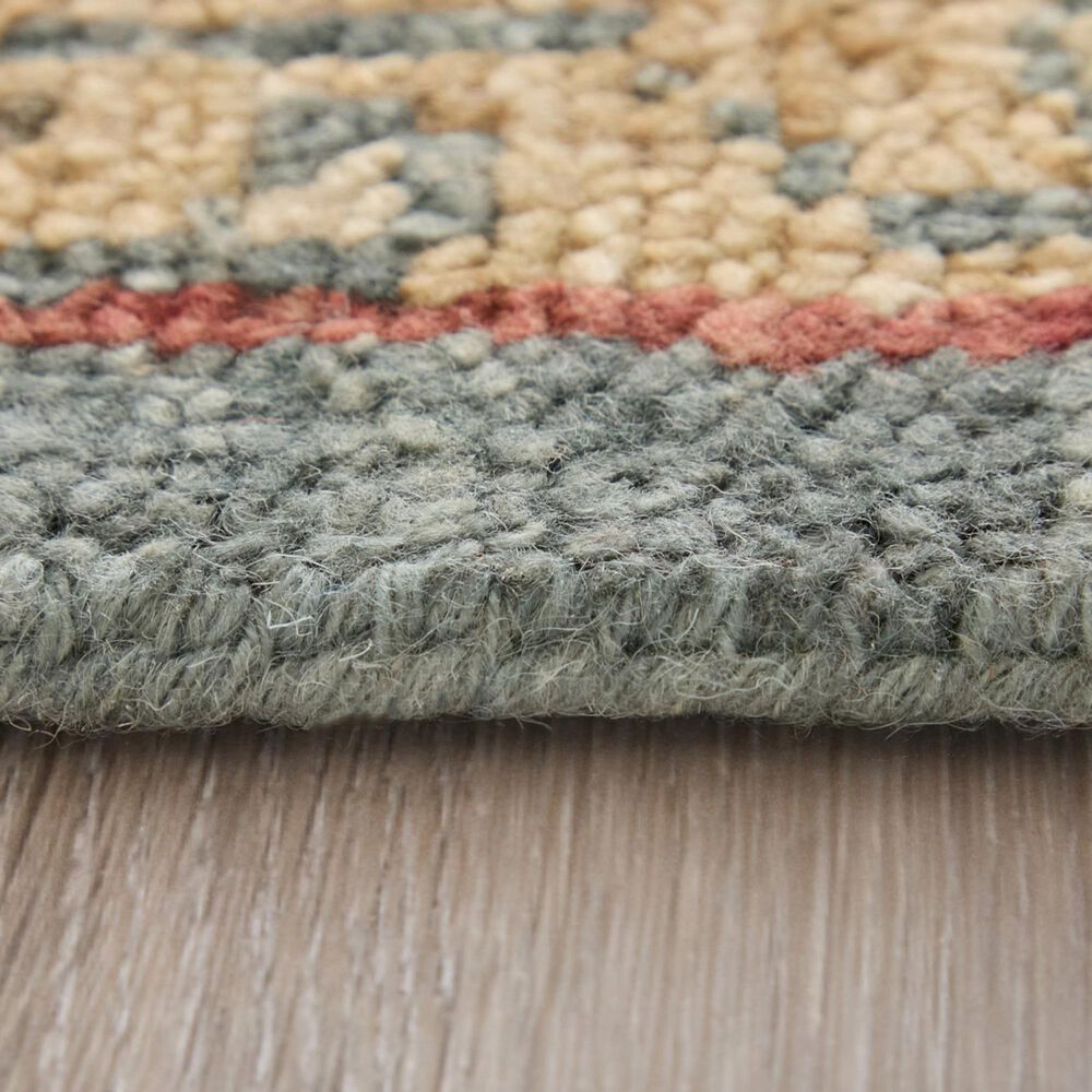 Feizy Carrington Blue and Rust 5&#39;6&quot; x 8&#39;6&quot; Area Rug, , large