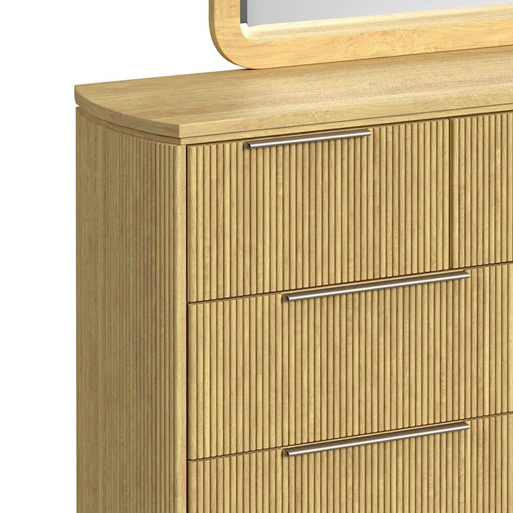 Mayberry Hill Sylvie 7 Drawer Dresser and Mirror in Natural, , large