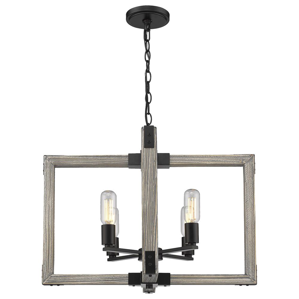 Golden Lighting Lowell 4-Light Chandelier in Matte Black, , large