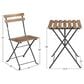 Timberlake 3-Piece Patio Folding Bistro Set in Brown and Black, , large