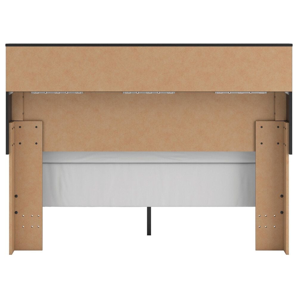 Ashley Broachmyn Queen Bookcase Bed in Black and Gray, , large
