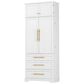 HOMLUX HOMLUX 78.2" Tall Farmhouse Kitchen Pantry Cabinet with 8 Door Shelves, Storage Cabinet with 3 Adjustable Shelves, 3 Large Drawers, Versatile Cupboard for Kitchen, Dining & Bathroom, Retro White, , large