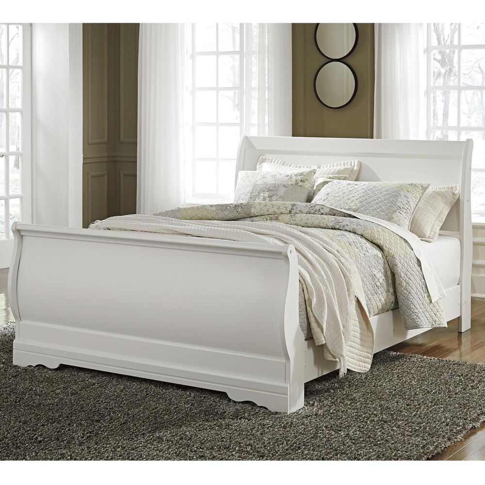 Ashley Anarasia Queen Sleigh Bed in White, , large