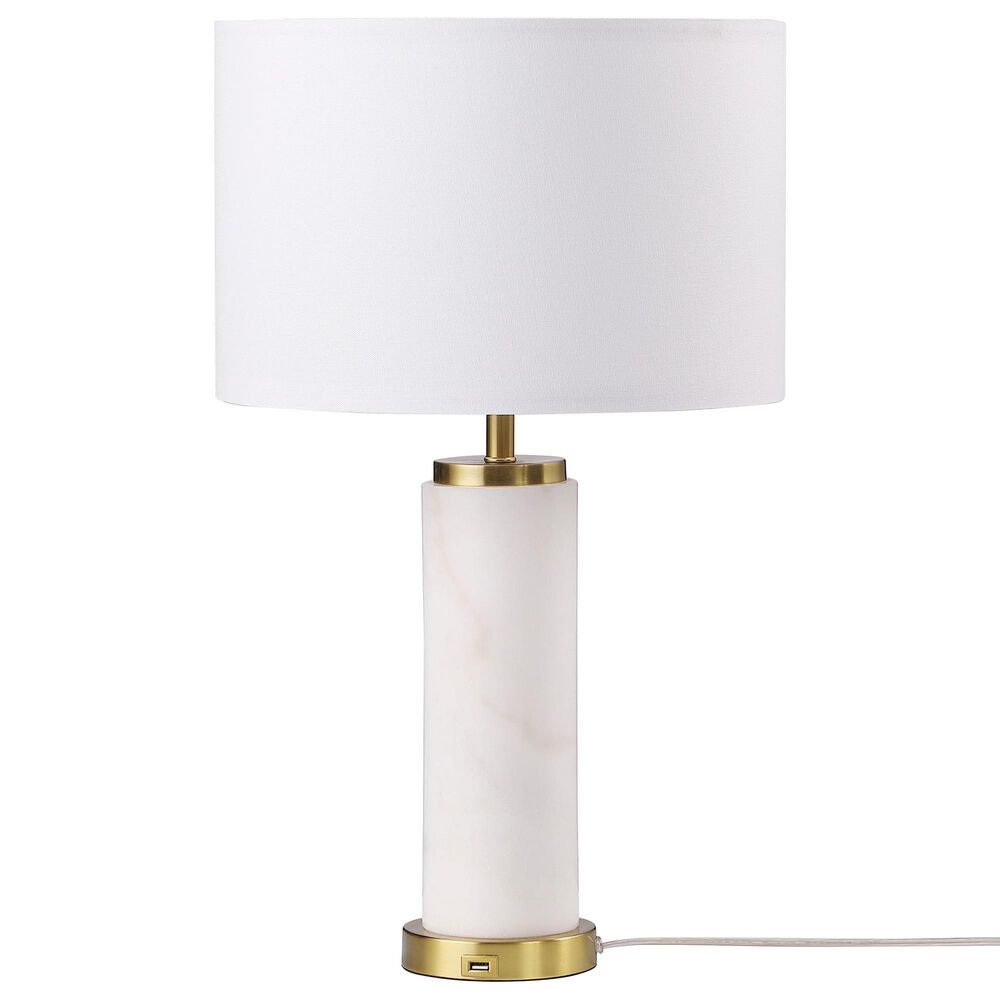 Pacific Landing Lucius Table Lamp in White and Gold, , large