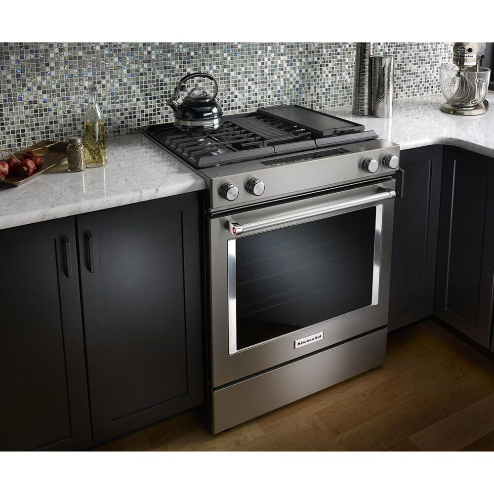 KitchenAid 6.4 Cu. Ft. Slide-In Dual-Fuel Range in Stainless Steel, , large