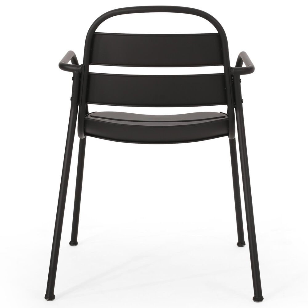 Hearth and Haven Terra Nova 3-Piece Outdoor Bistro Set in Matte Black, , large