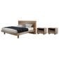 BDI Kava King Platform Bed and Two Nightstands in Natural Walnut, , large