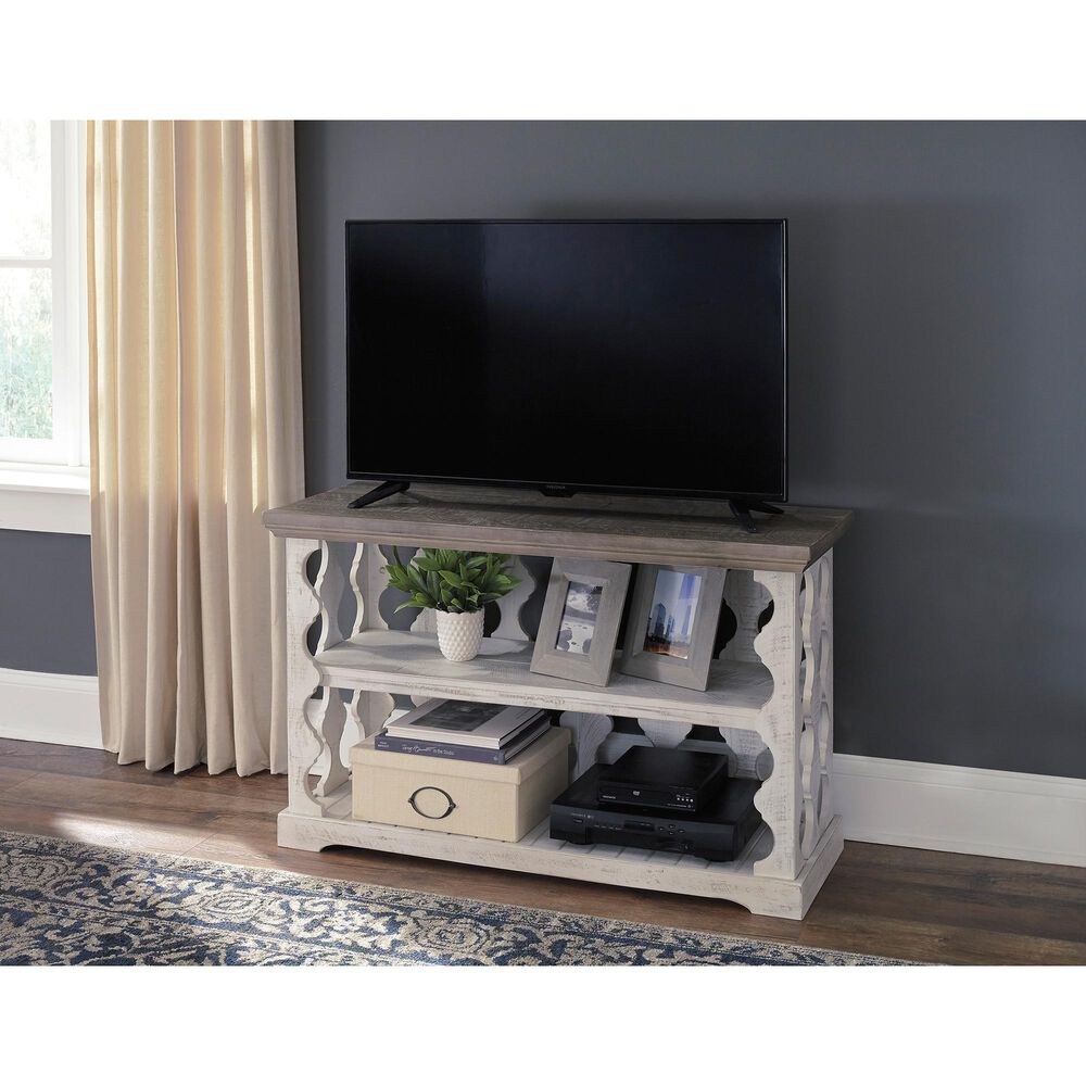 Ashley Havalance Console Sofa Table in Weathered Gray and Vintage White, , large