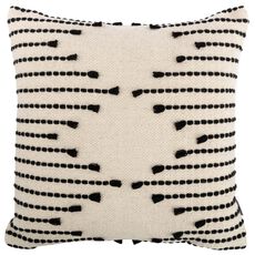 Demdaco Market Finds 18in x 18in Throw Pillow in Black and Cream