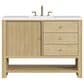 James Martin Vanities Marigot Single 48" Single Vanity in Sun-washed Oak with 3 cm White Zeus Quartz Top, , large
