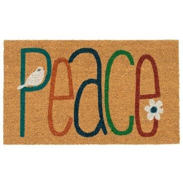 Trans-Ocean Import Natura Peace 2" x 3" Natural Indoor/Outdoor Door Mat, , large