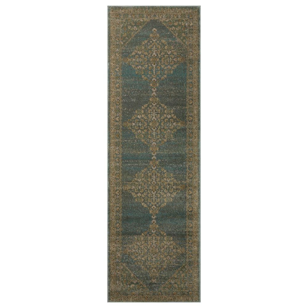 Magnolia Home Mona Aqua and Wheat 2"6" x 10" Runner, , large