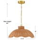 Creative Coop Penelope 1-Light Small Pendant Light with Natural Shade, , large