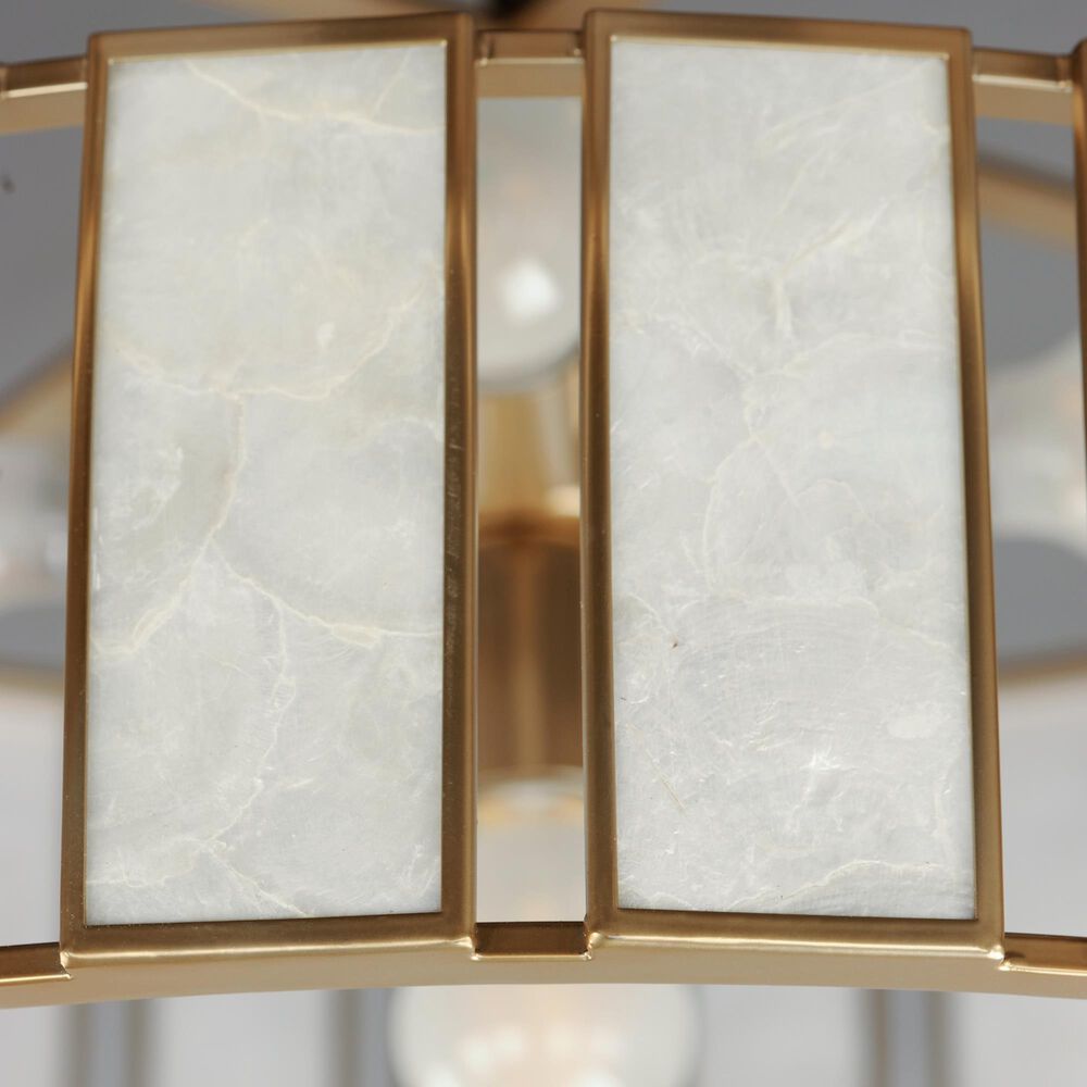 Maxim Lighting Miramar 6-Light Chandelier in Capiz and Natural Aged Brass, , large