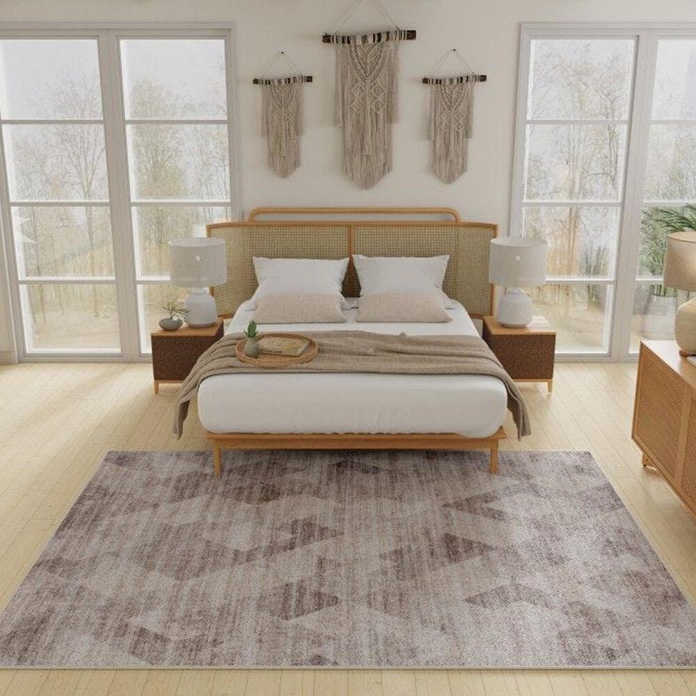Central Oriental Rugease Velveteen Nella 7&#39;6&quot; x 9&#39;6&quot; Gray and Ivory Area Rug, , large