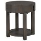 HOMLUX 20" End Table with USB Ports in Light Brown, , large
