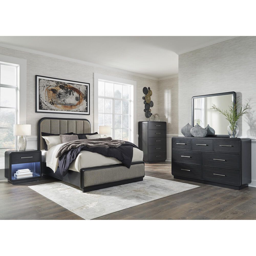 Millenium Rowanbeck 5-Piece Queen Bedroom Set in Black, , large