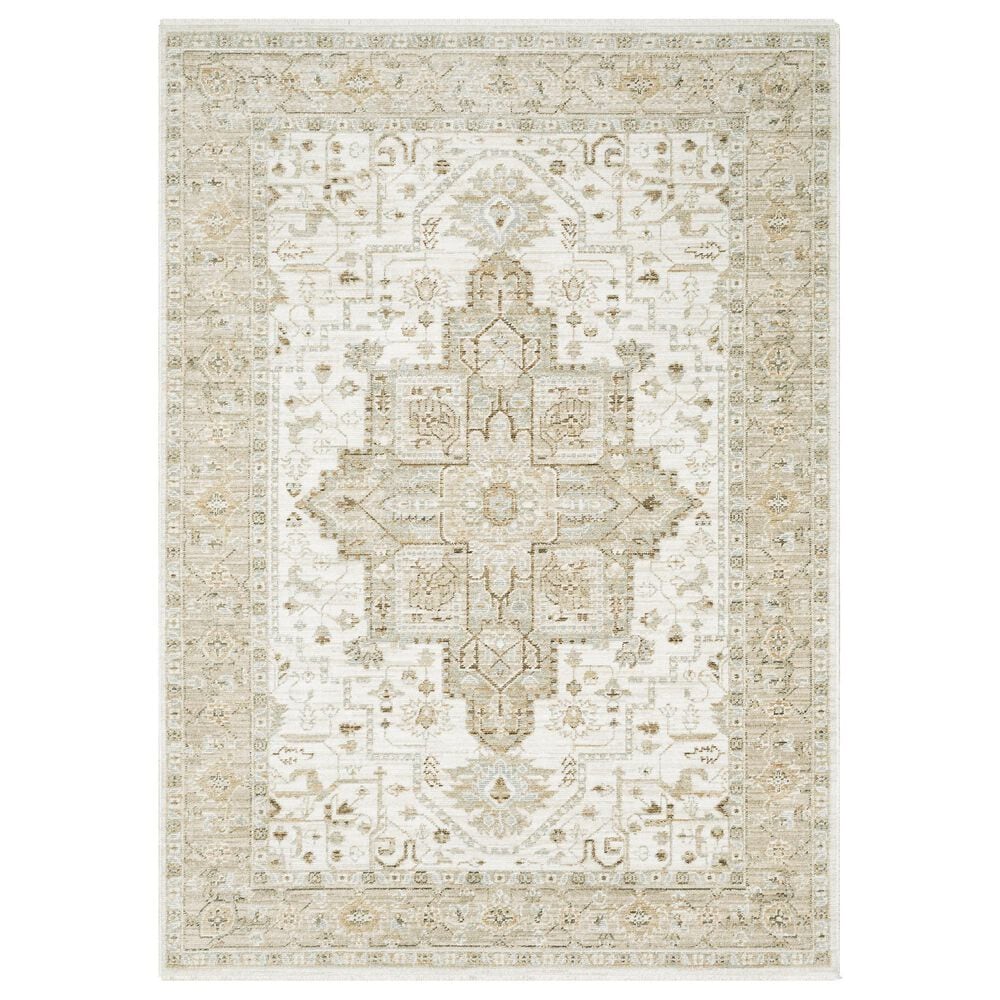 Oriental Weavers Lola Beige and Gold 6"7" x 10" Area Rug, , large