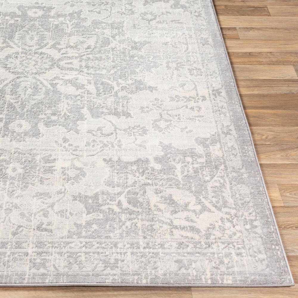 Surya Monaco MOC-2328 2&#39; x 3&#39; Silver Gray and Cream Scatter Rug, , large