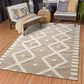 L&R Resources Geoblend Beige and Natural 9" x 12" Area Rug, , large
