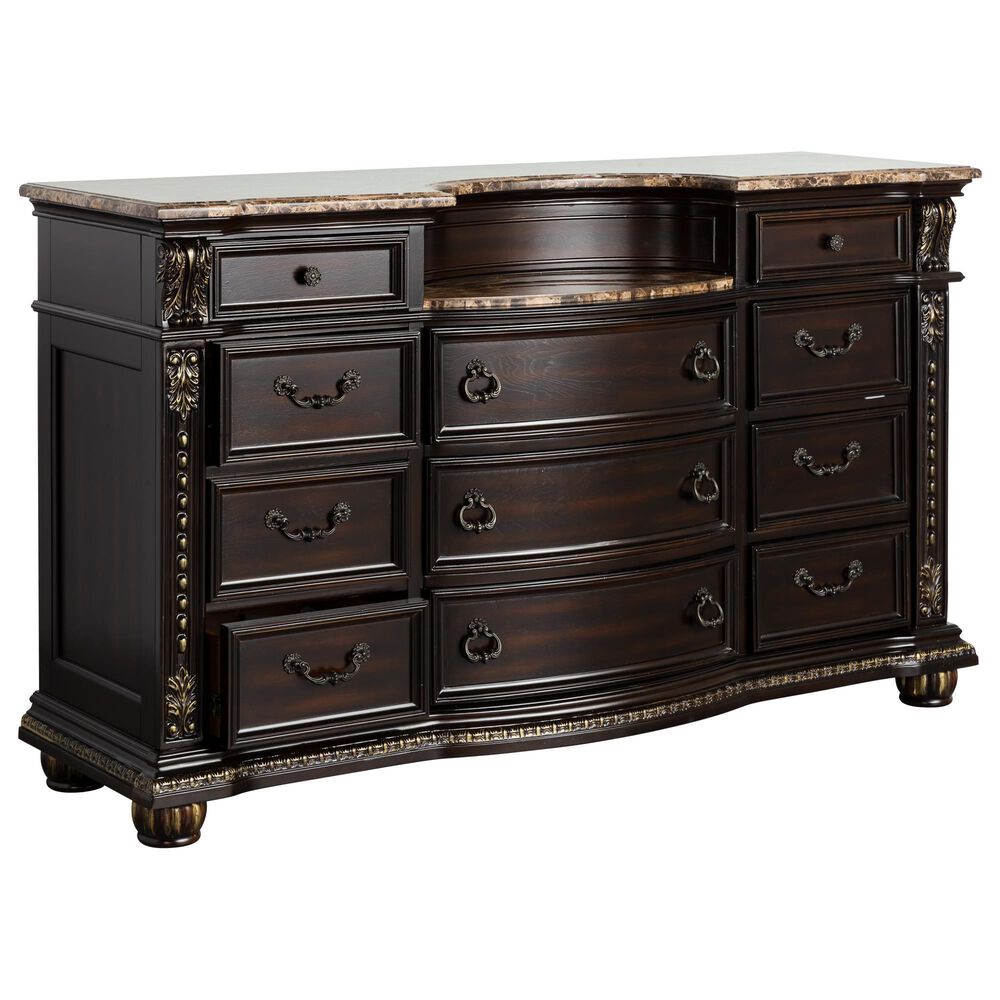 Crown Mark Stanley Dresser in Rich Brown, , large