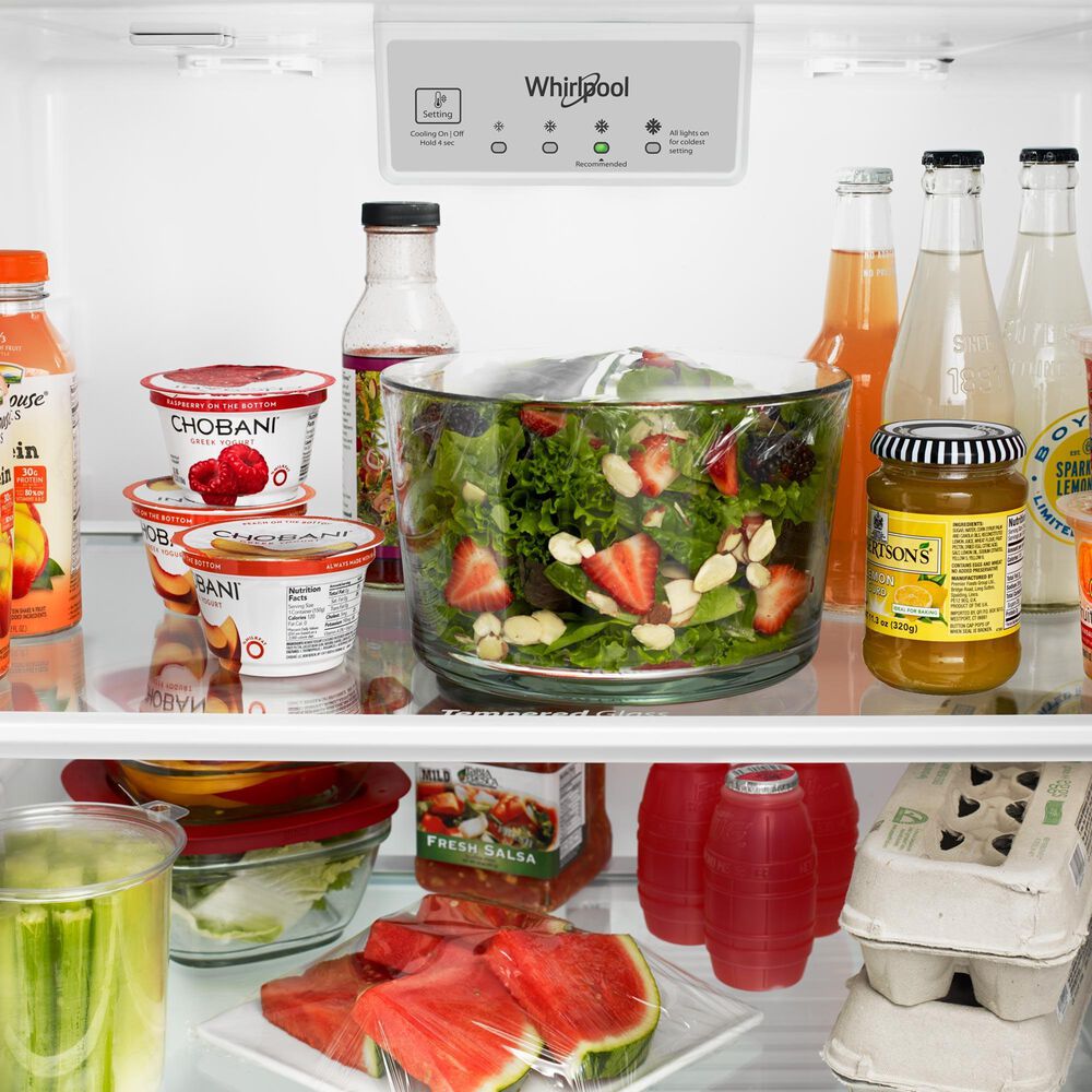 Whirlpool 18 Cu. Ft. Top Freezer Refrigerator with EZ Connect Icemaker Kit in Fingerprint Resistant Metallic Steel, , large