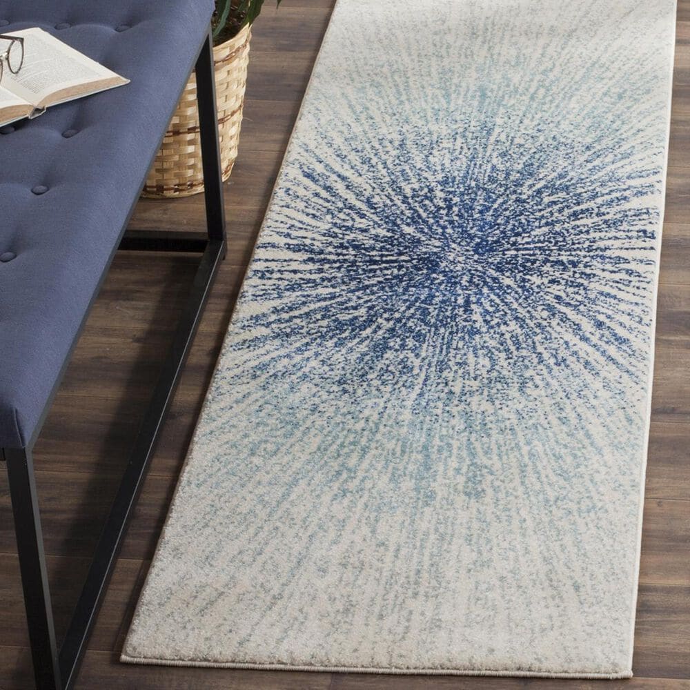 Safavieh Evoke EVK228A 2&#39;2&quot; x 9&#39; Royal and Ivory Runner, , large