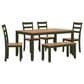 Ashley Gesthaven 6-Piece Rectangular Dining Set in Light Natural and Green, , large