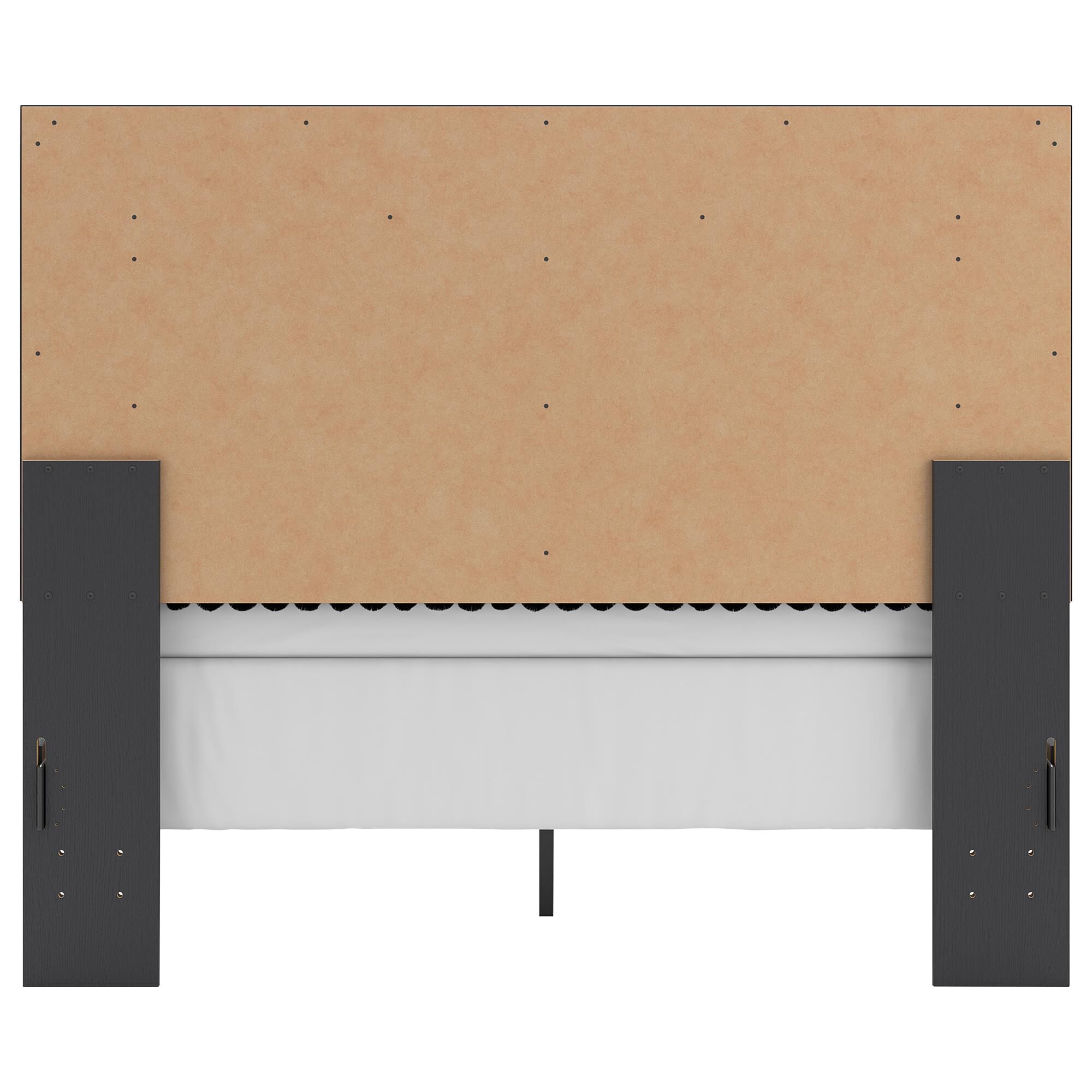 Ashley Zuraleus Queen Upholstered Panel Bed with Two Nightstands